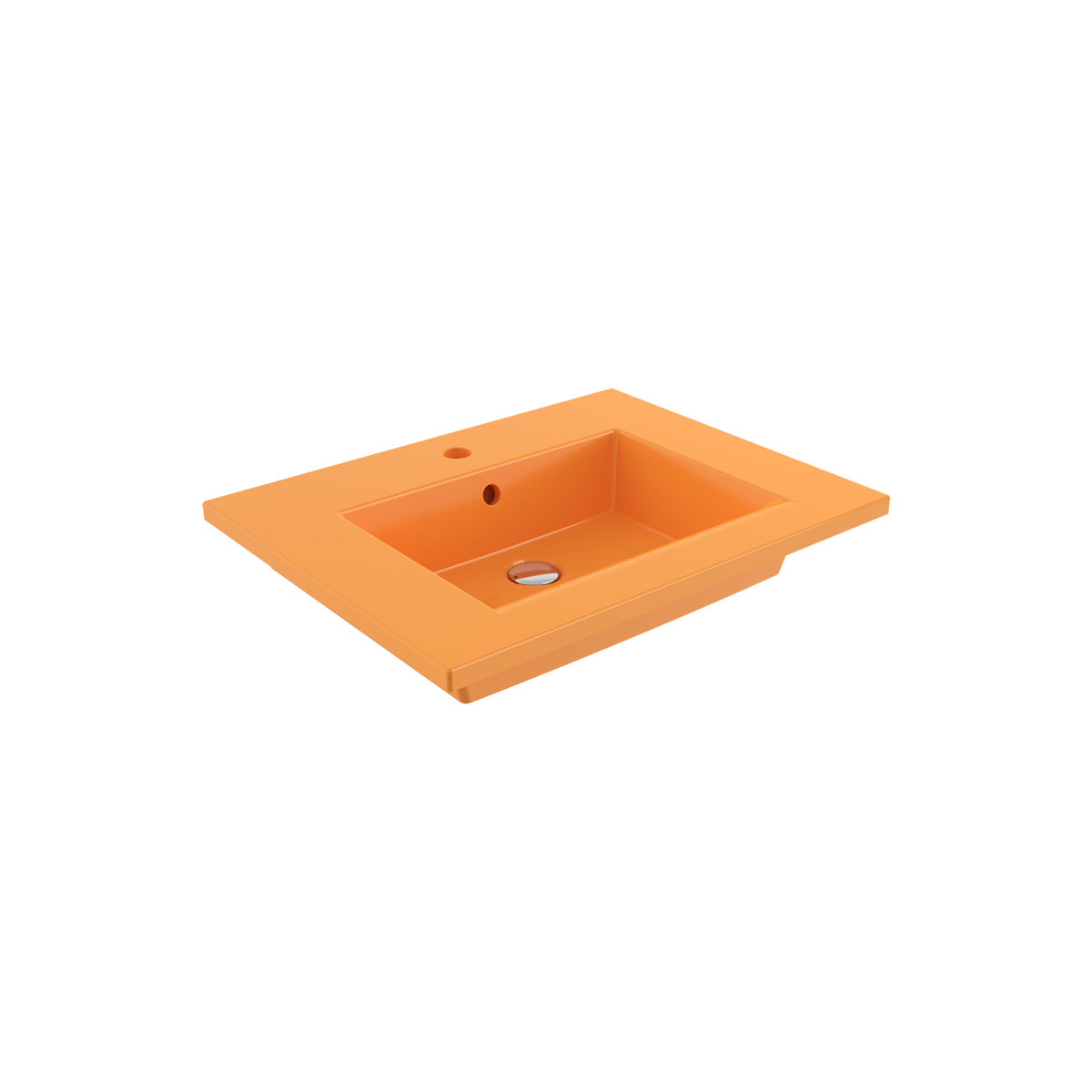 Bocchi Milano Etajerli Lavabo 60 cm Parlak Mandalina Sarısı ürün görseli