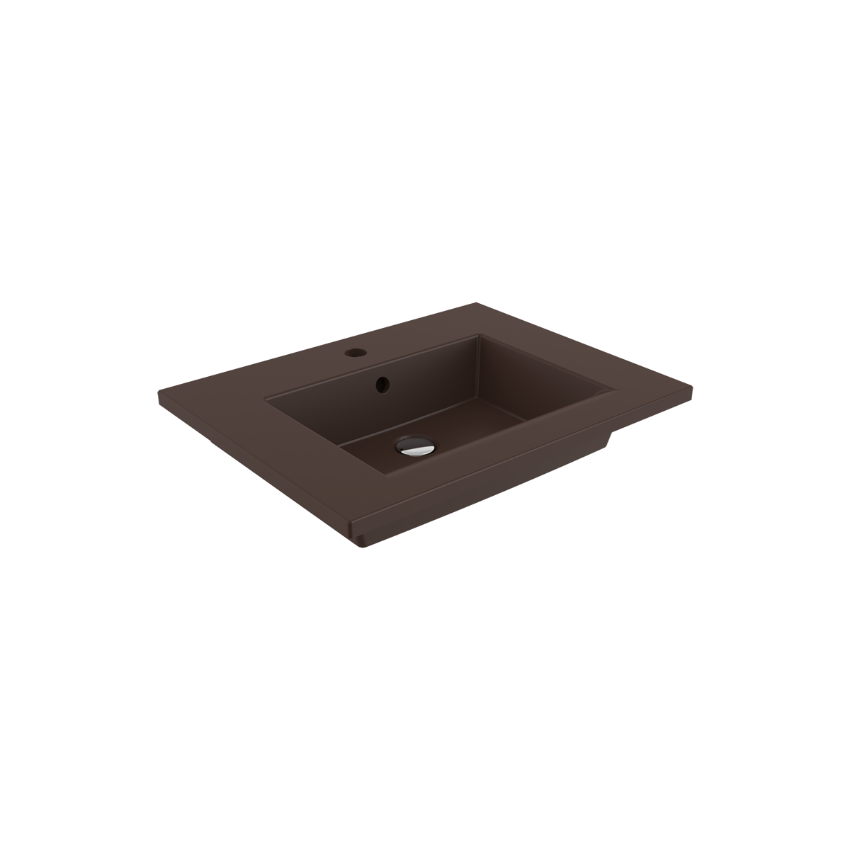 Bocchi Milano Etajerli Lavabo 60 cm Mat Kahve ürün görseli