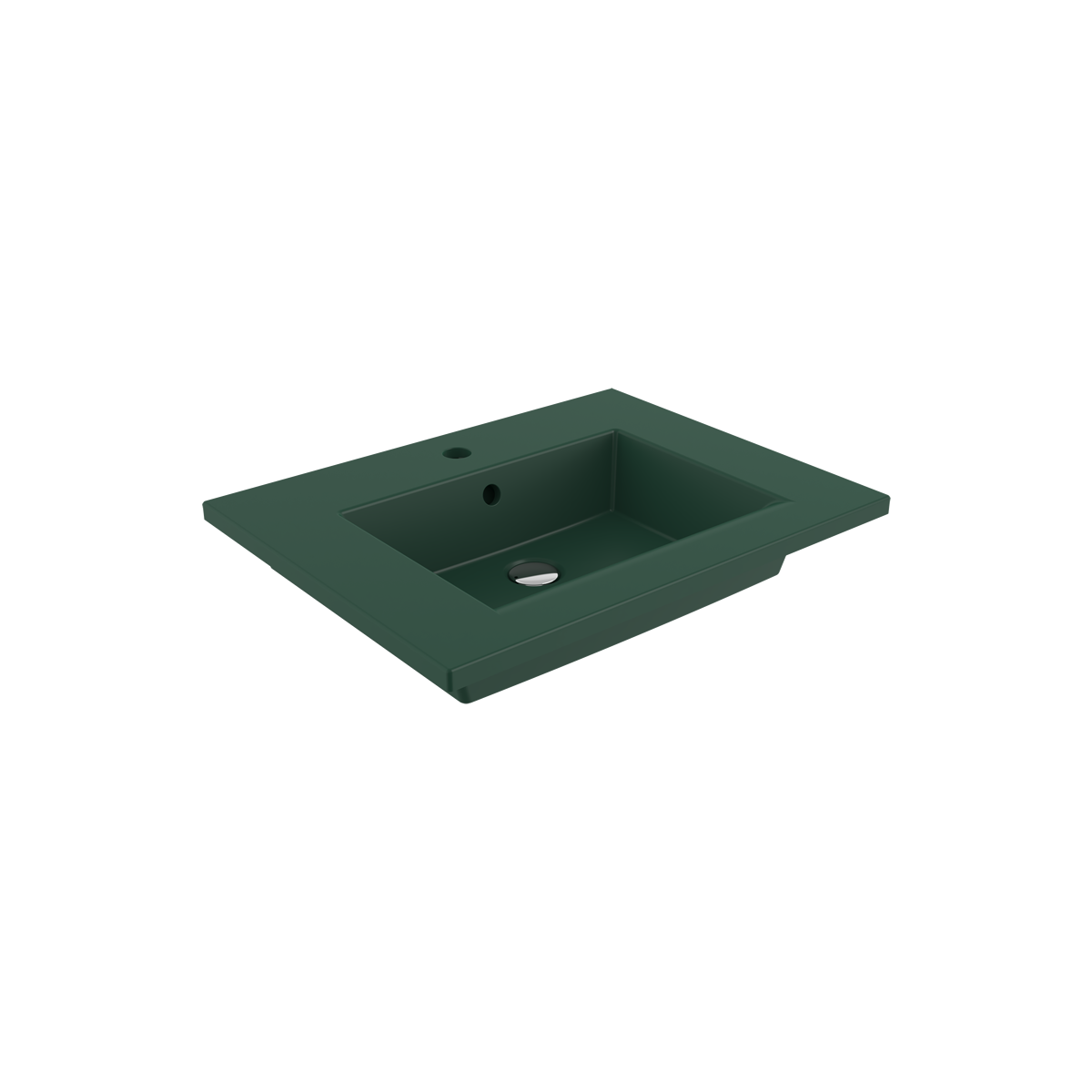 Bocchi Milano Etajerli Lavabo 60 cm Mat Yeşil ürün görseli