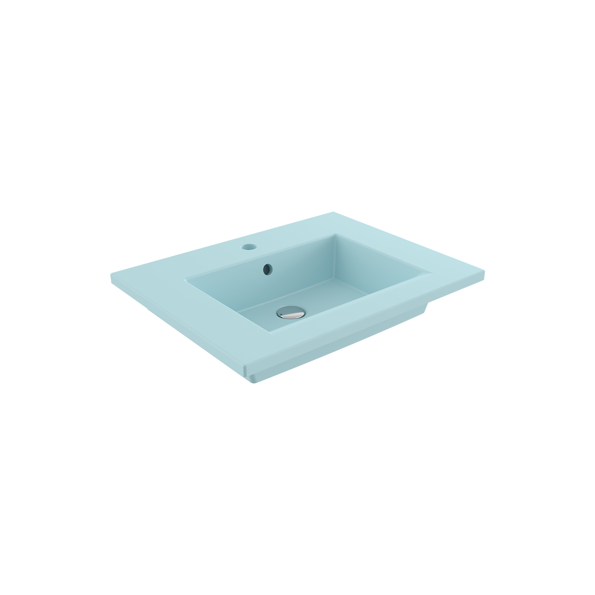 Bocchi Milano Etajerli Lavabo 60 cm Mat Buz Mavisi ürün görseli