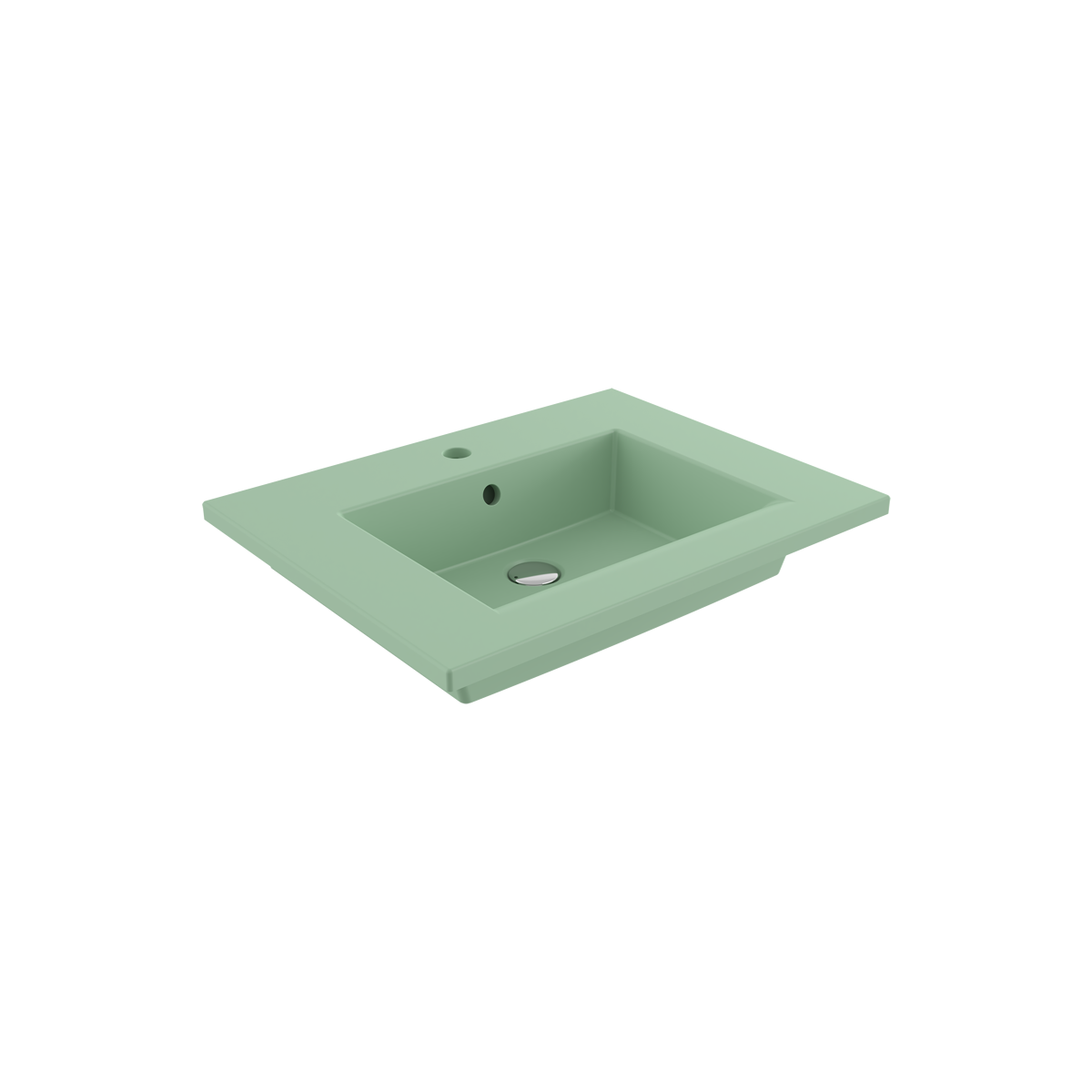 Bocchi Milano Etajerli Lavabo 60 cm Mat Mint Yeşil ürün görseli