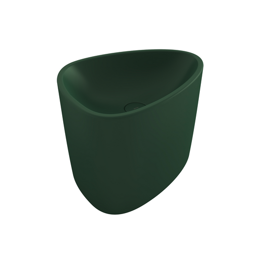 Bocchi Etna 58 cm Tezgâh Üstü Monoblok Lavabo Mat Yeşil ürün görseli