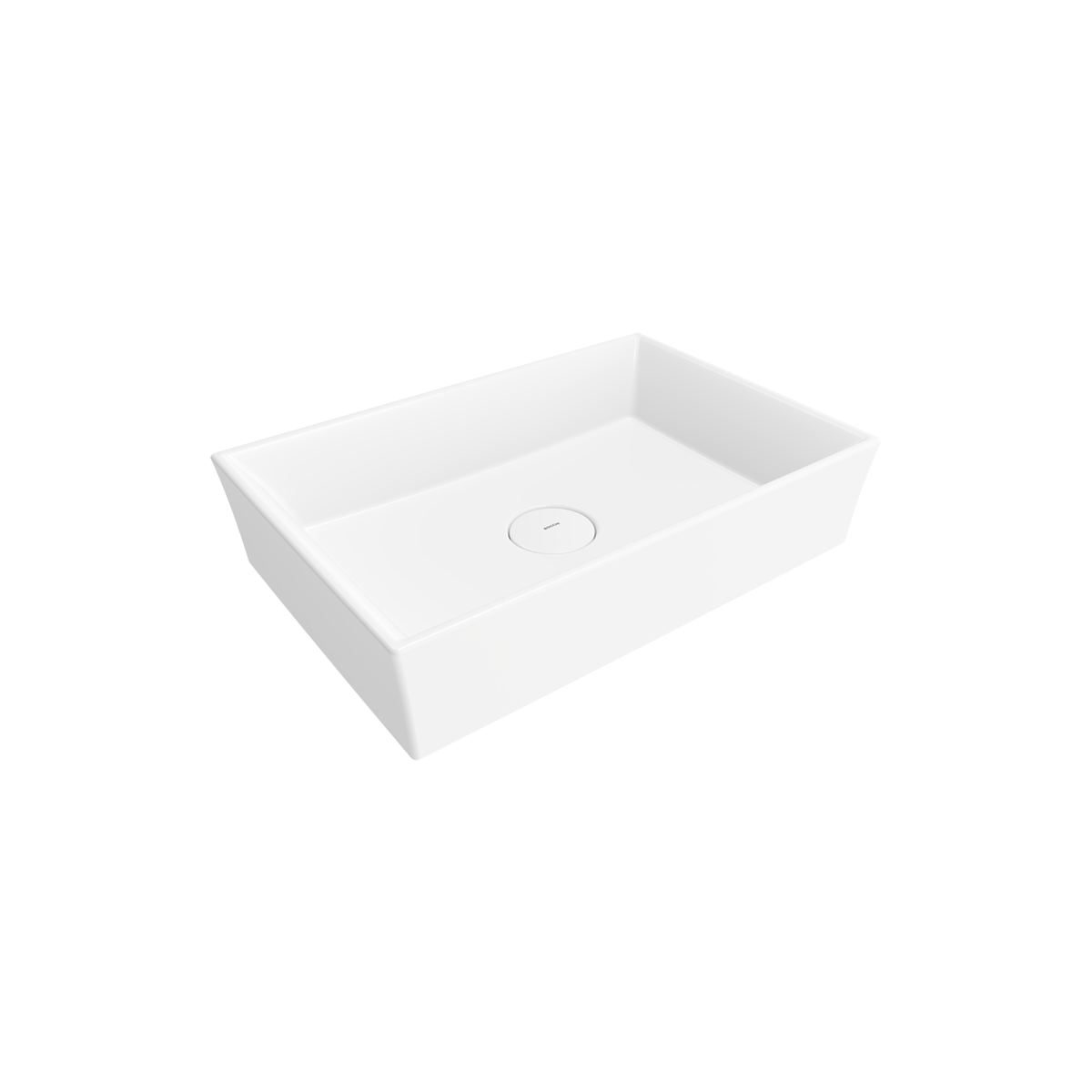 Bocchi Vessel 56 cm Dikdörtgen Mat Beyaz Lavabo