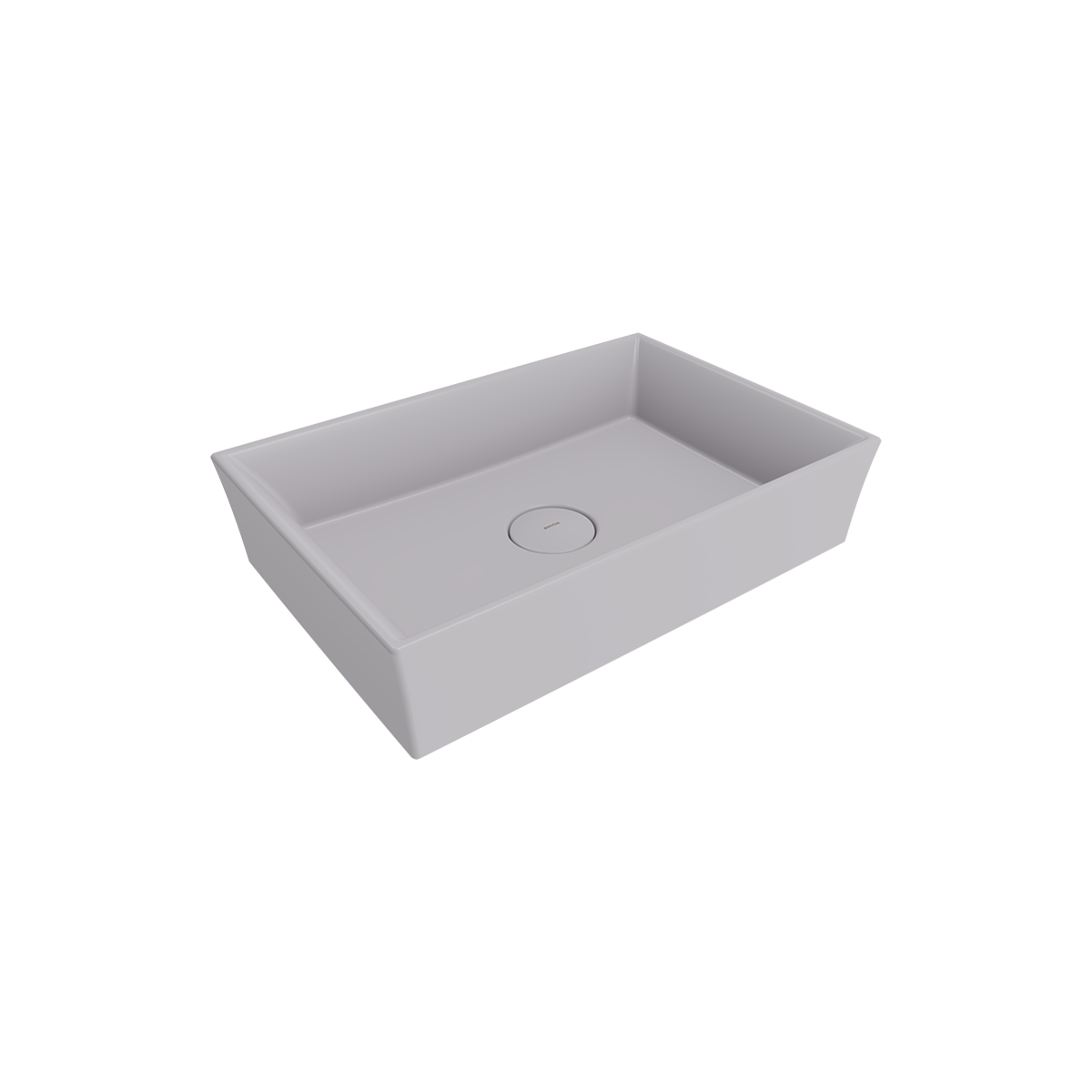 Bocchi Vessel 56 cm Dikdörtgen Mat Gri Lavabo