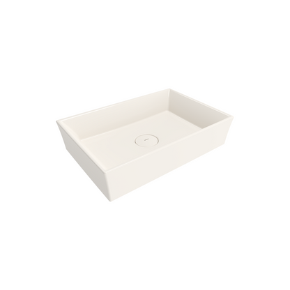 Bocchi Vessel 56 cm Dikdörtgen Parlak Bisküvi Lavabo