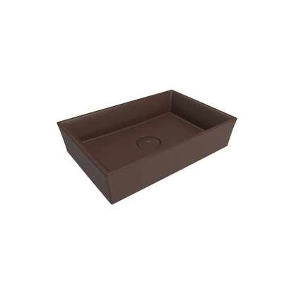 Bocchi Vessel 56 cm Dikdörtgen Mat Kahve Lavabo