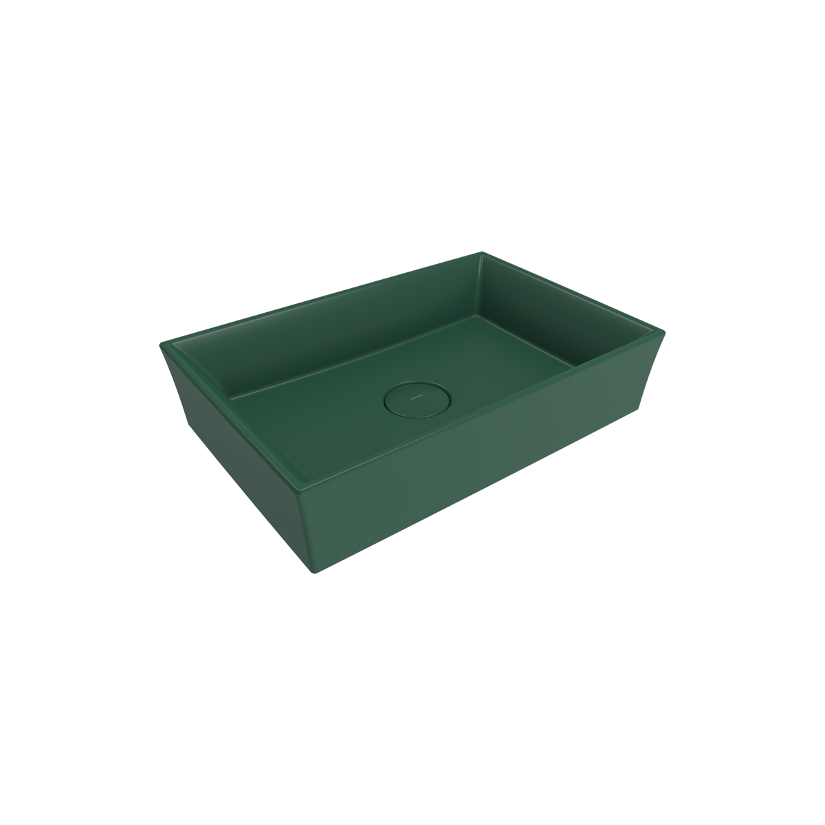Bocchi Vessel 56 cm Dikdörtgen Mat Yeşil Lavabo