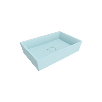 Bocchi Vessel 56 cm Dikdörtgen Mat Buz Mavisi Lavabo