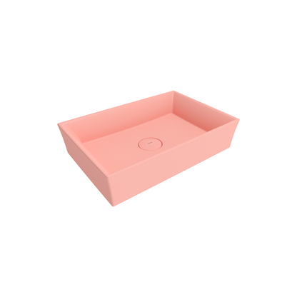 Bocchi Vessel 56 cm Dikdörtgen Mat Somon Lavabo