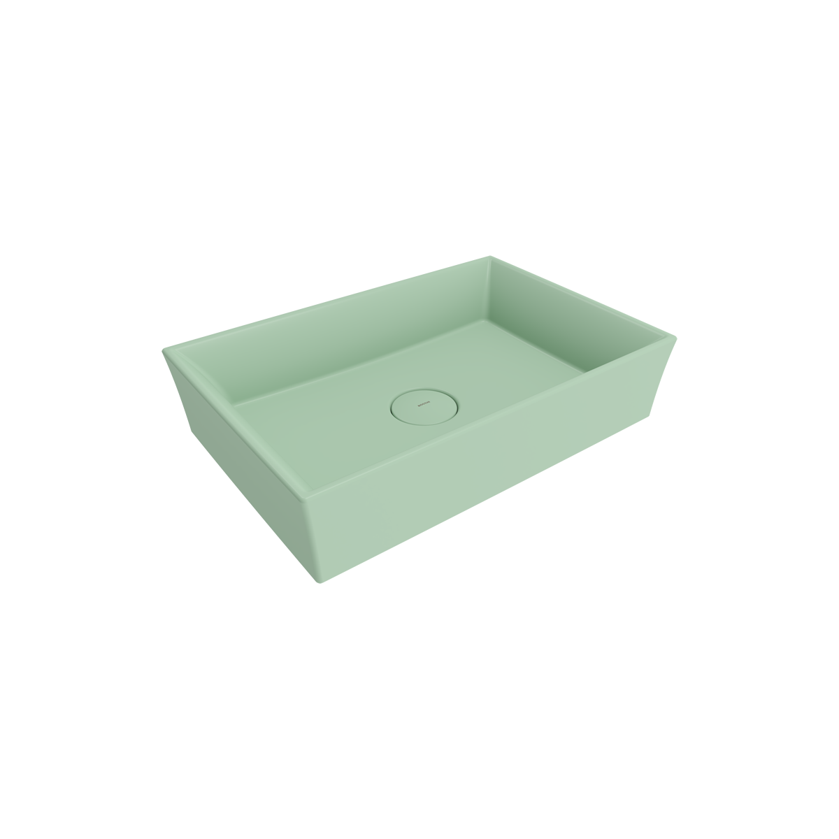 Bocchi Vessel 56 cm Dikdörtgen Mat Mint Yeşil Lavabo