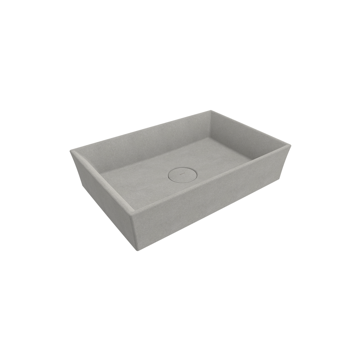 Bocchi Vessel 56 cm Dikdörtgen Mat Beton Lavabo