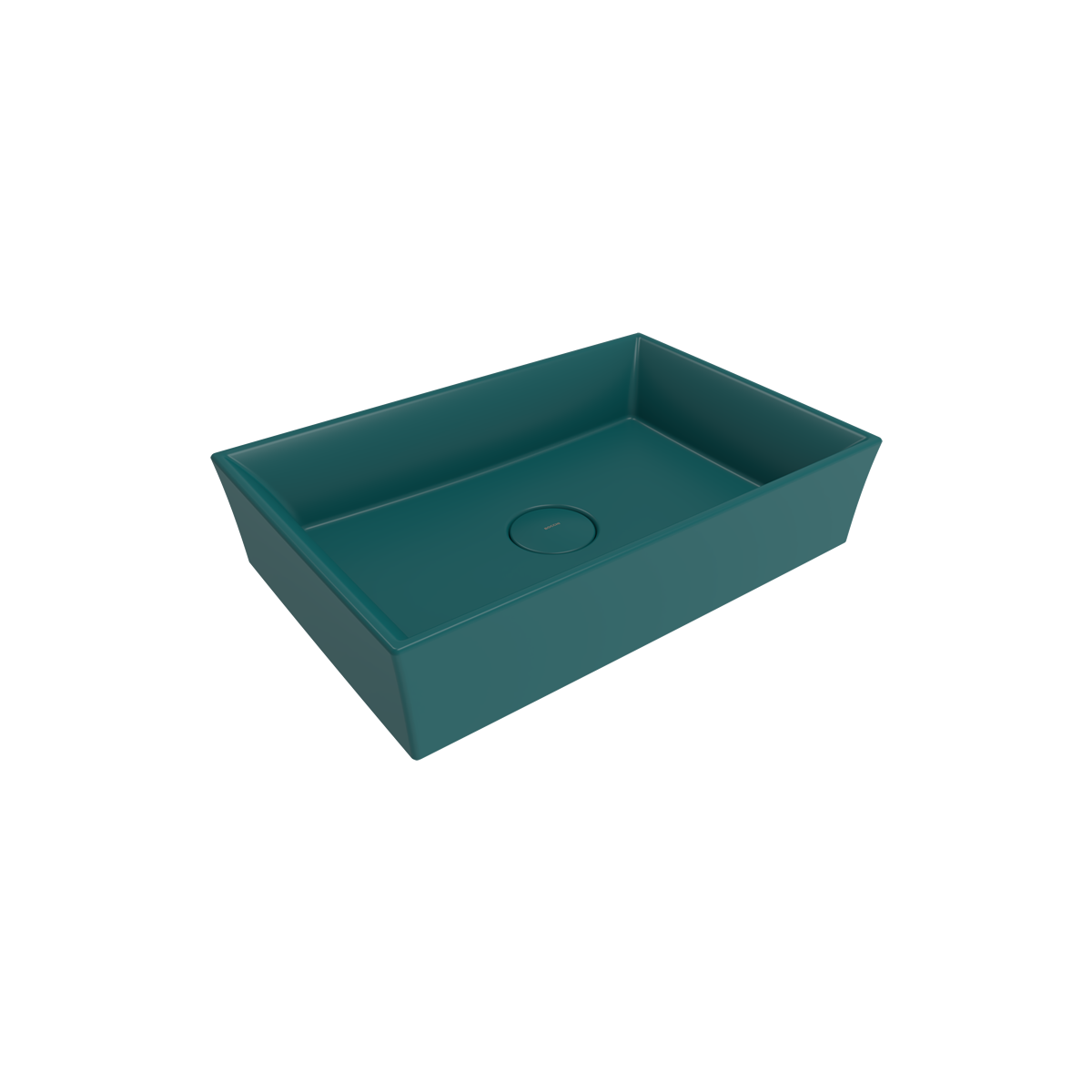 Bocchi Vessel 56 cm Dikdörtgen Mat Petrol Mavisi