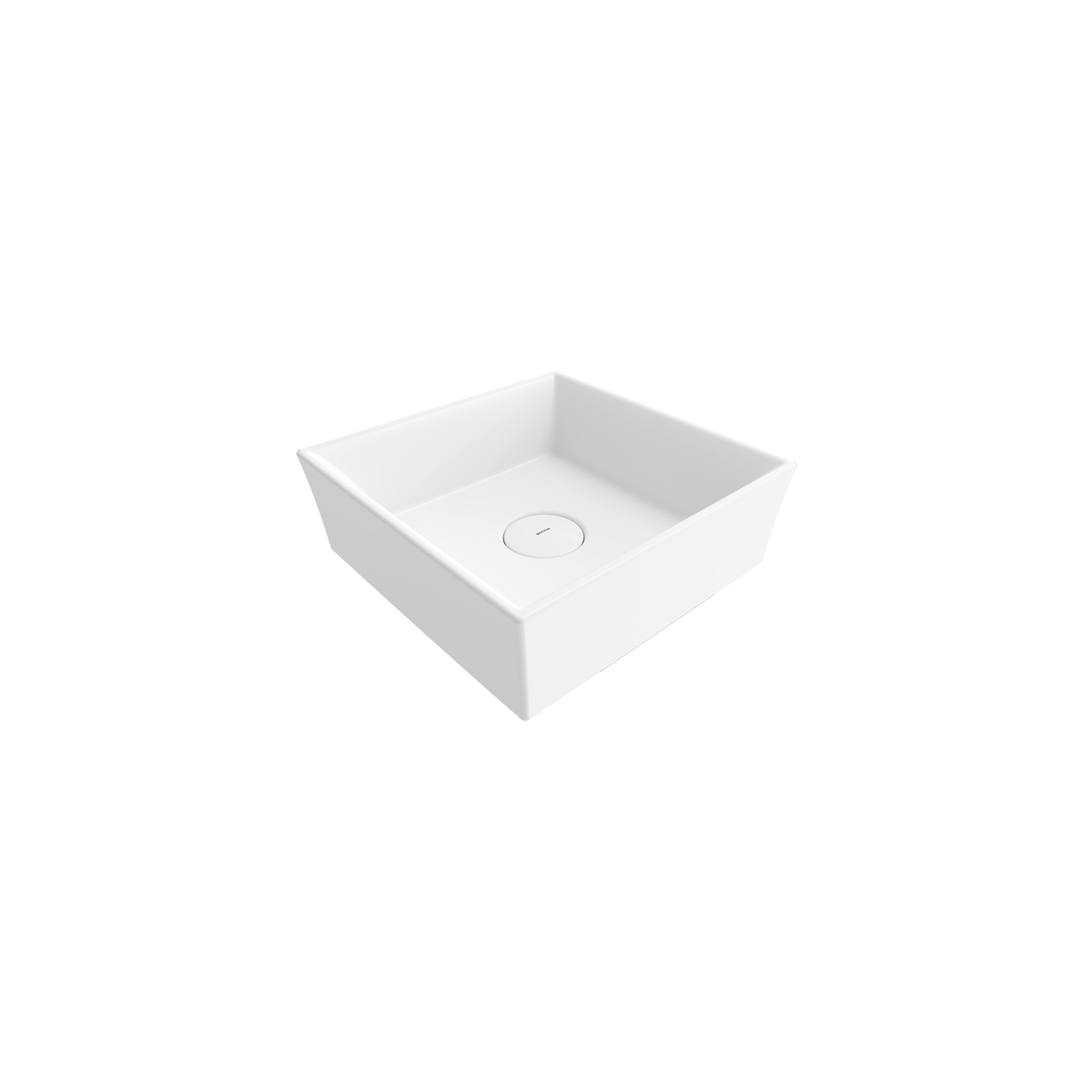 Bocchi Vessel Kare Tezgâh Üstü Lavabo 38 cm Mat Beyaz