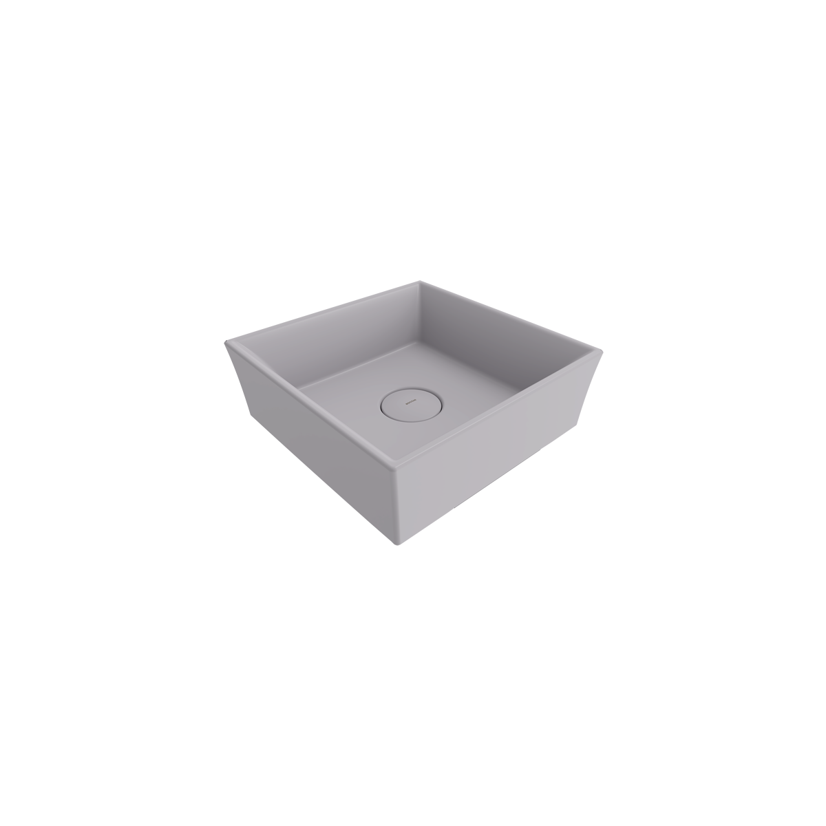 Bocchi Vessel Kare Tezgâh Üstü Lavabo 38 cm Mat Gri