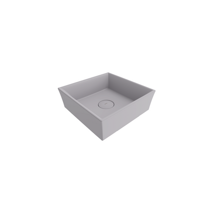 Bocchi Vessel Kare Tezgâh Üstü Lavabo 38 cm Mat Gri