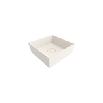Bocchi Vessel Kare Tezgâh Üstü Lavabo 38 cm Parlak Bisküvi