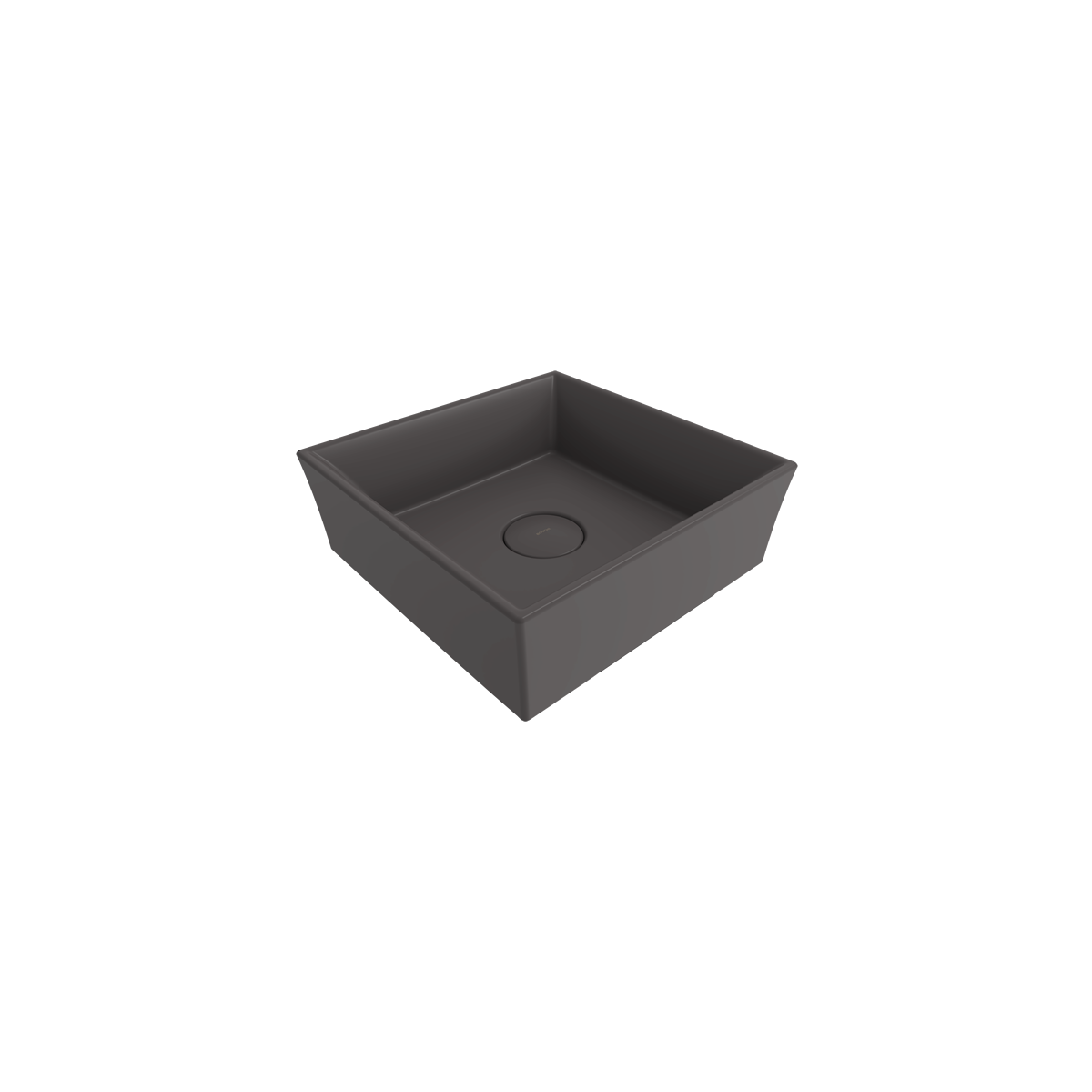 Bocchi Vessel Kare Tezgâh Üstü Lavabo 38 cm Mat Antrasit