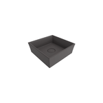 Bocchi Vessel Kare Tezgâh Üstü Lavabo 38 cm Mat Antrasit