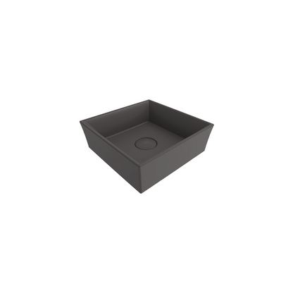Bocchi Vessel Kare Tezgâh Üstü Lavabo 38 cm Mat Antrasit