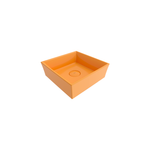 Bocchi Vessel Kare Tezgâh Üstü Lavabo 38 cm Parlak Mandalina Sarısı