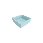 Bocchi Vessel Kare Tezgâh Üstü Lavabo 38 cm Mat Buz Mavisi