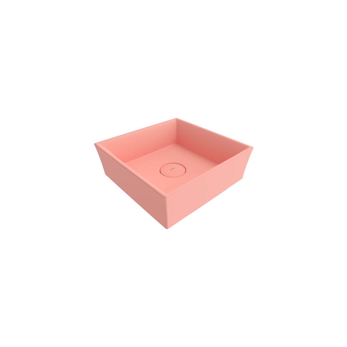 Bocchi Vessel Kare Tezgâh Üstü Lavabo 38 cm Mat Somon