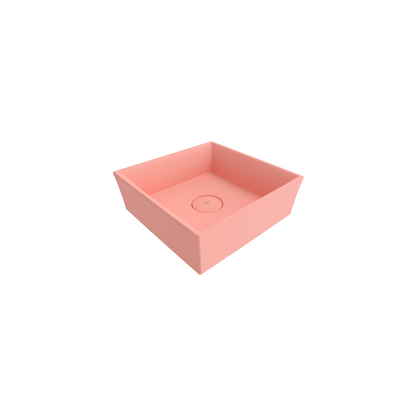 Bocchi Vessel Kare Tezgâh Üstü Lavabo 38 cm Mat Somon