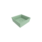 Bocchi Vessel Kare Tezgâh Üstü Lavabo 38 cm Mat Mint Yeşil