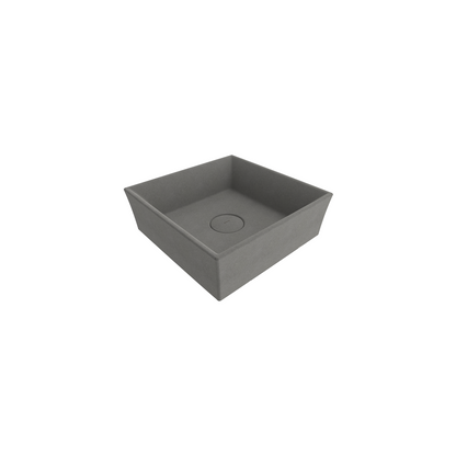 Bocchi Vessel Kare Tezgâh Üstü Lavabo 38 cm Mat Beton