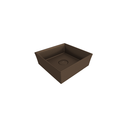 Bocchi Vessel Kare Tezgâh Üstü Lavabo 38 cm Mat Bronz