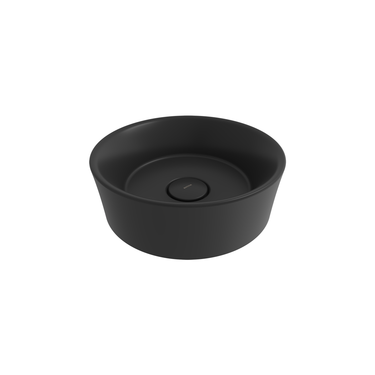 Bocchi Vessel Yuvarlak Çanak Lavabo 38 cm Mat Siyah