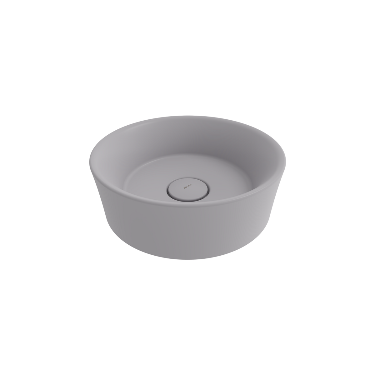 Bocchi Vessel Yuvarlak Çanak Lavabo 38 cm Mat Gri