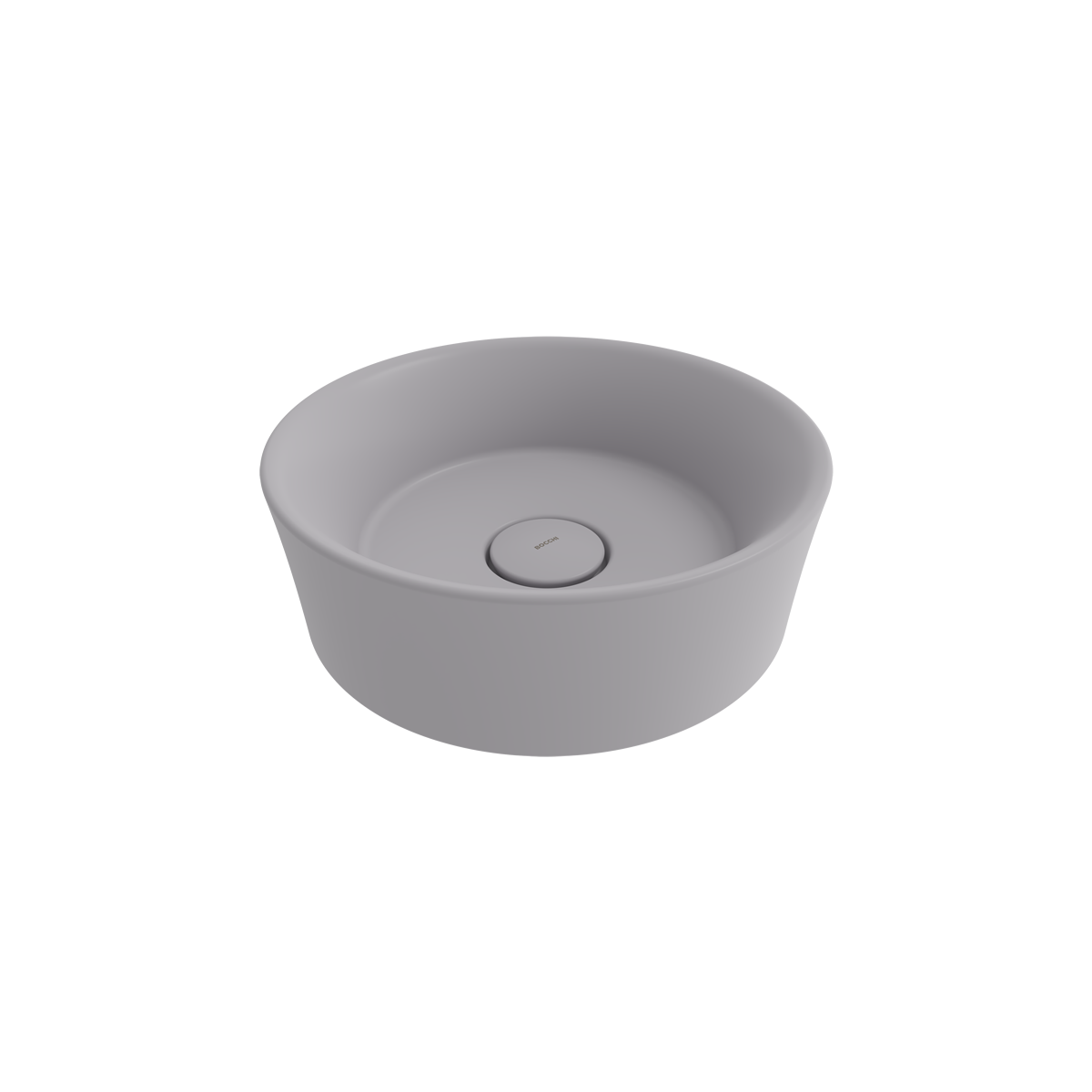 Bocchi Vessel Yuvarlak Çanak Lavabo 38 cm Mat Gri