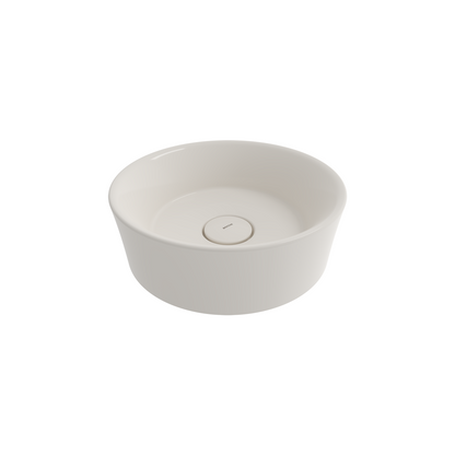 Bocchi Vessel Yuvarlak Çanak Lavabo 38 cm Parlak Bisküvi