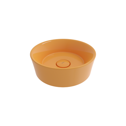 Bocchi Vessel Yuvarlak Çanak Lavabo 38 cm Parlak Mandalina Sarısı