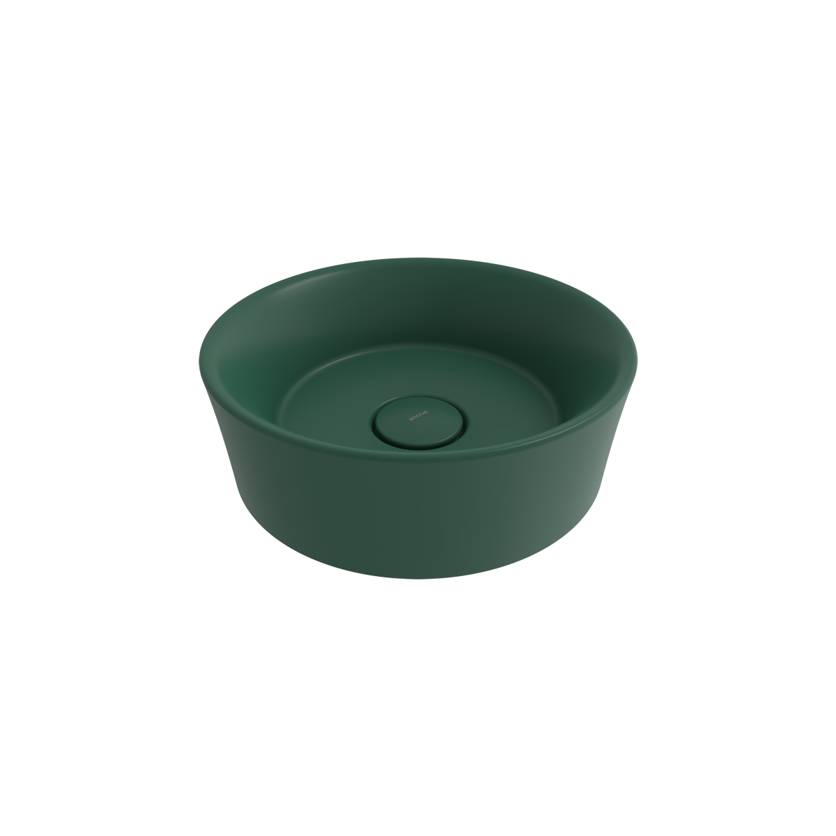 Bocchi Vessel Yuvarlak Çanak Lavabo 38 cm Mat Yeşil