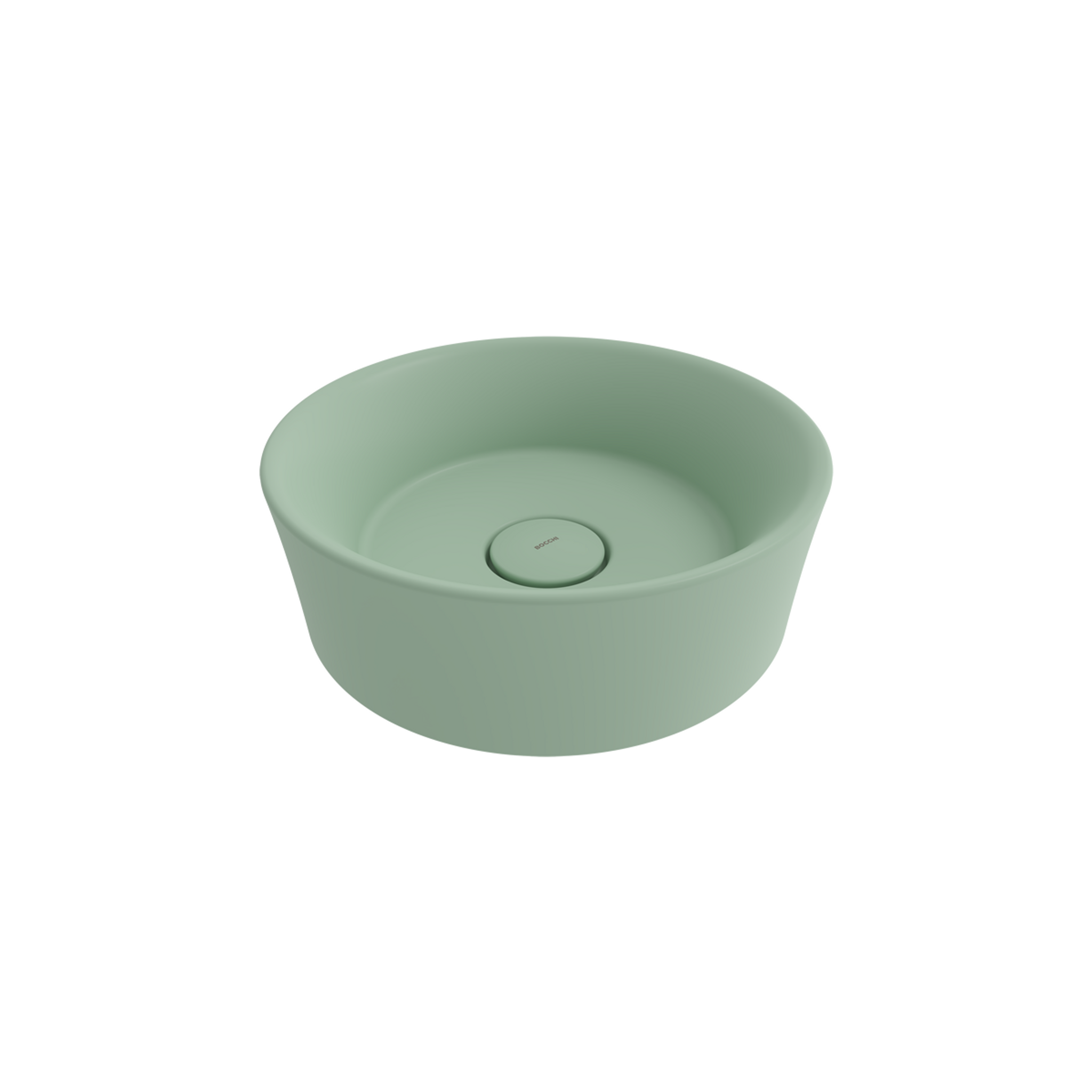 Bocchi Vessel Yuvarlak Çanak Lavabo 38 cm Mat Mint Yeşil