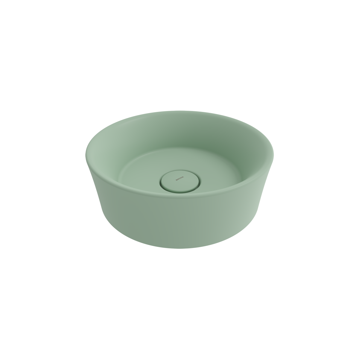 Bocchi Vessel Yuvarlak Çanak Lavabo 38 cm Mat Mint Yeşil