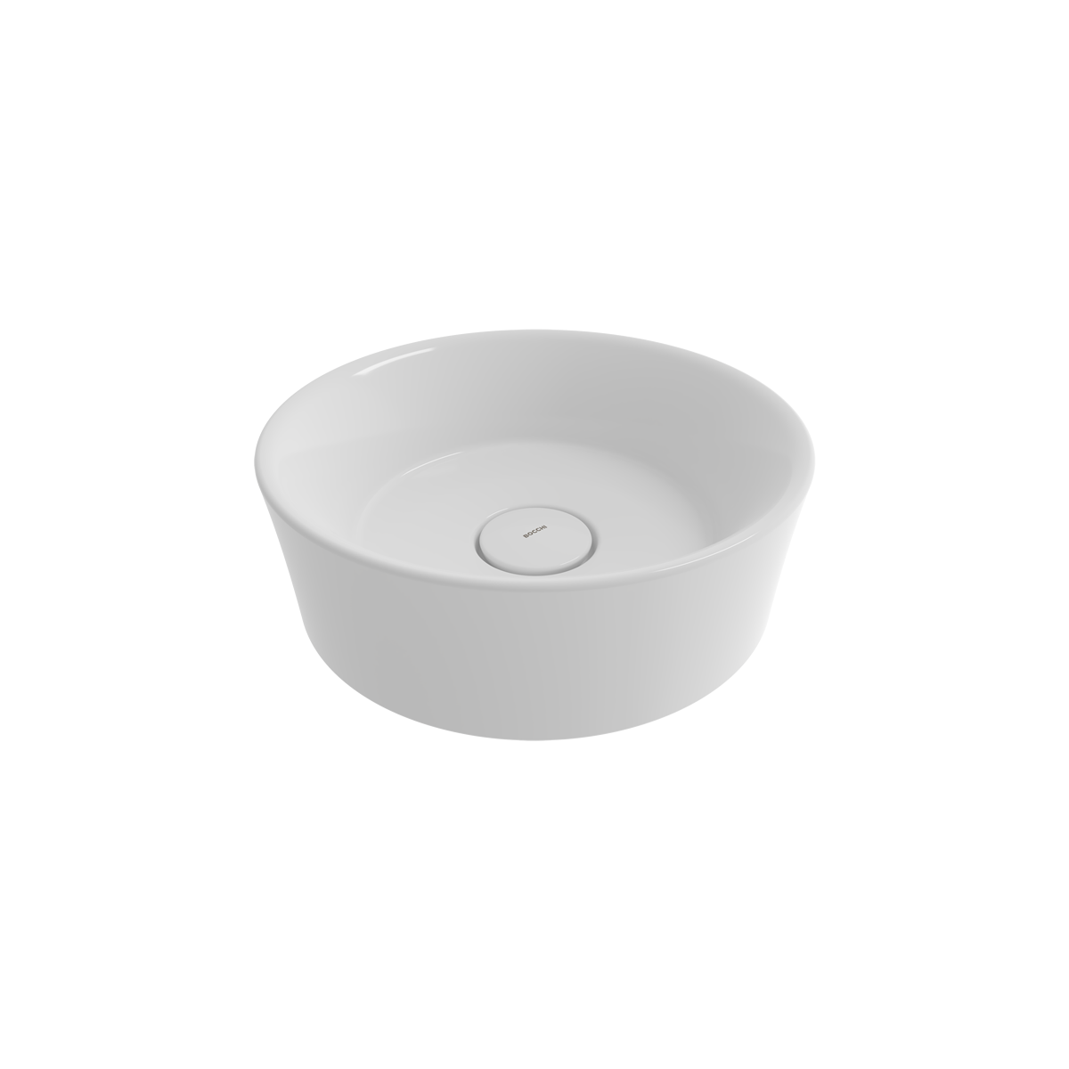 Bocchi Vessel Yuvarlak Çanak Lavabo 38 cm Parlak Beyaz