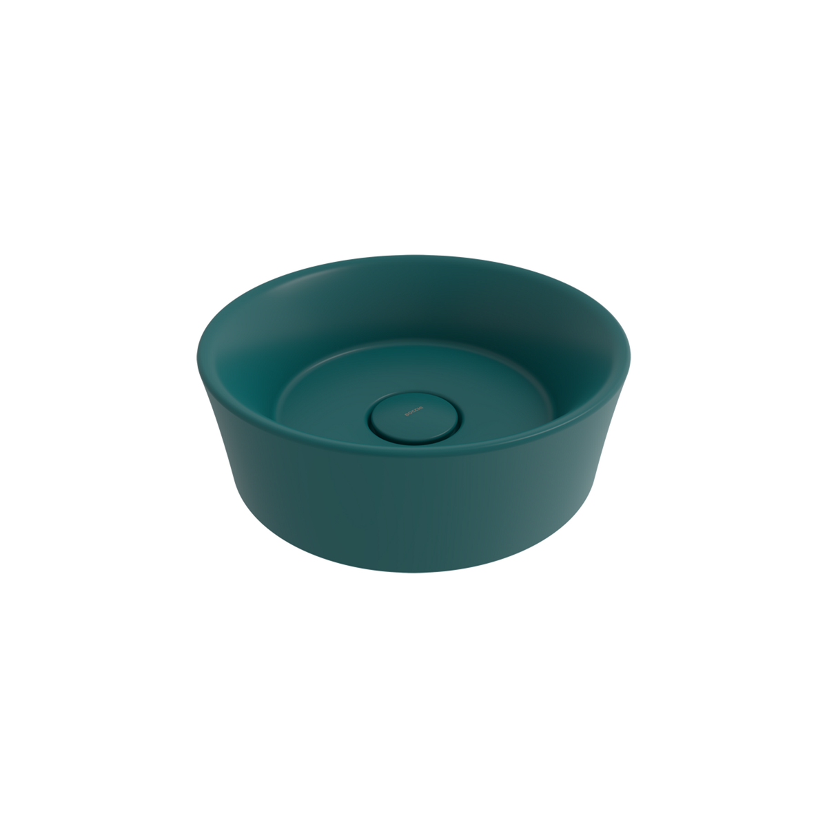 Bocchi Vessel Yuvarlak Çanak Lavabo 38 cm Mat Petrol Mavisi