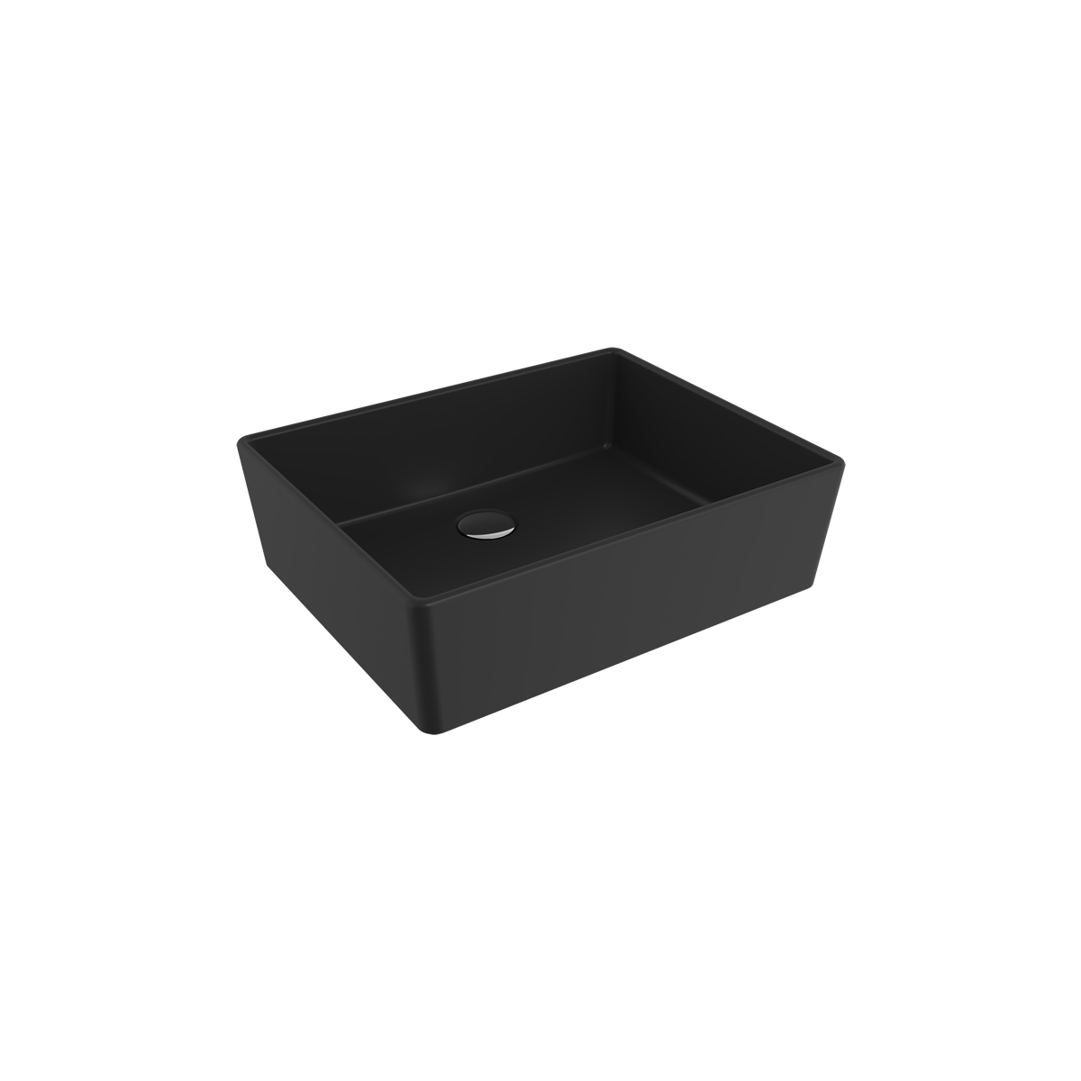 Bocchi Milano 50 cm Çanak Lavabo Mat Siyah