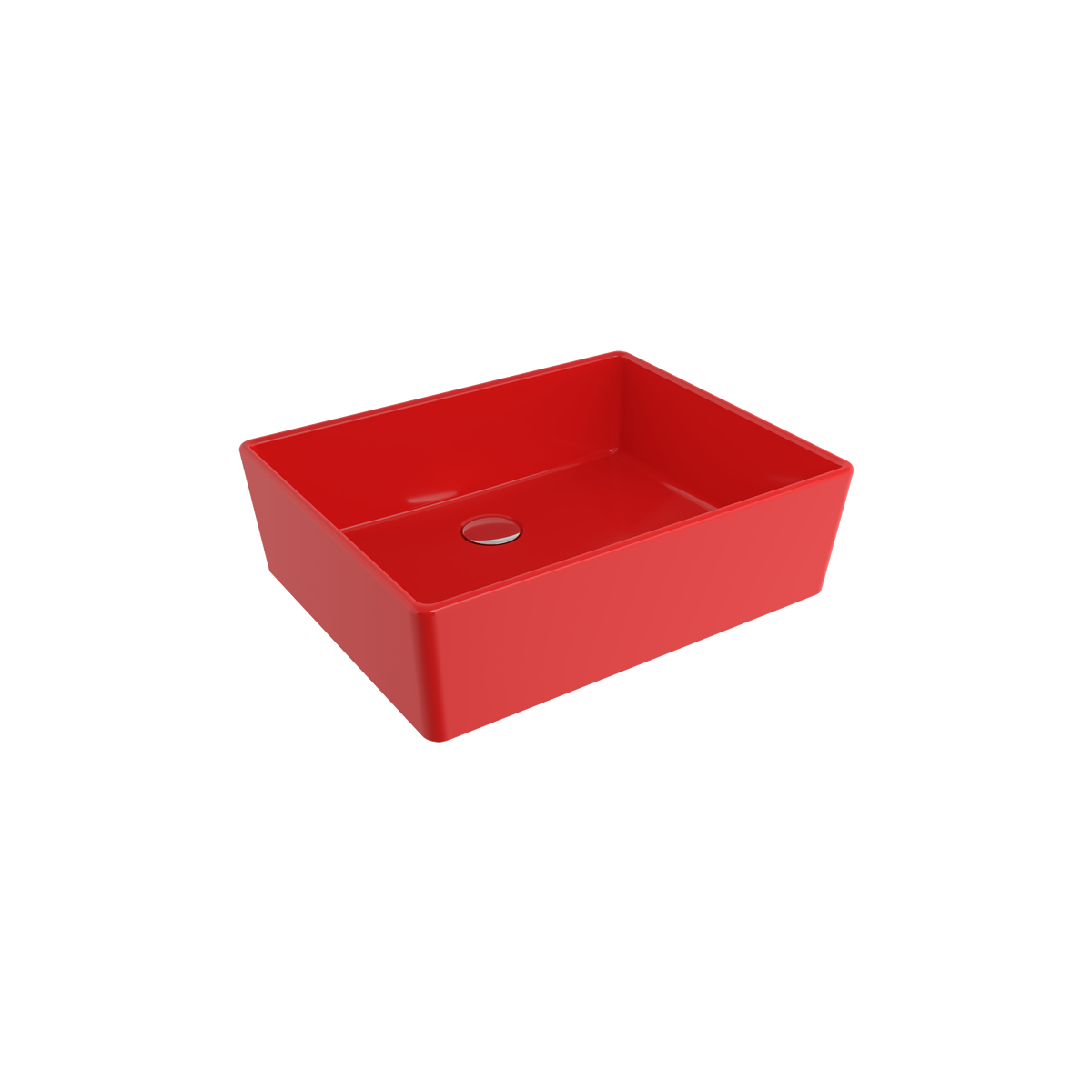 Bocchi Milano 50 cm Çanak Lavabo Parlak Kırmızı