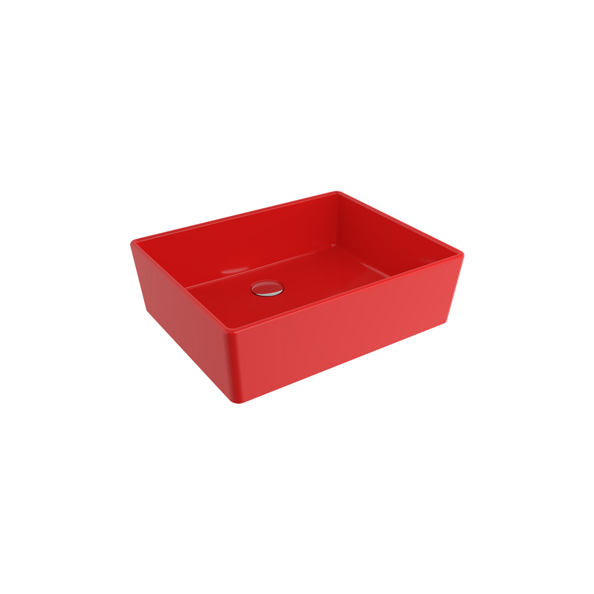 Bocchi Milano 50 cm Çanak Lavabo Parlak Kırmızı