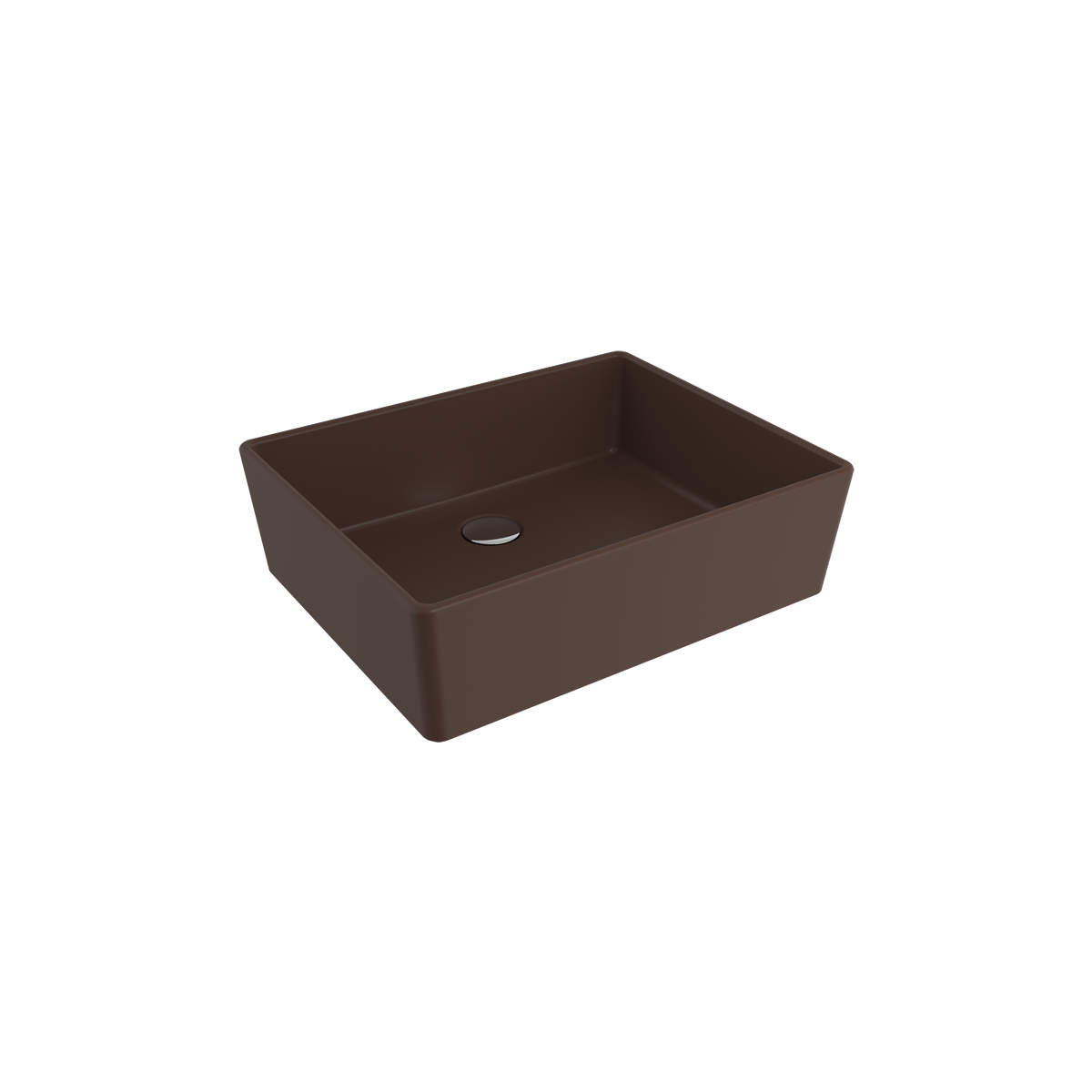 Bocchi Milano 50 cm Çanak Lavabo Mat Kahve