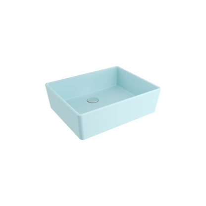 Bocchi Milano 50 cm Çanak Lavabo Mat Buz Mavisi