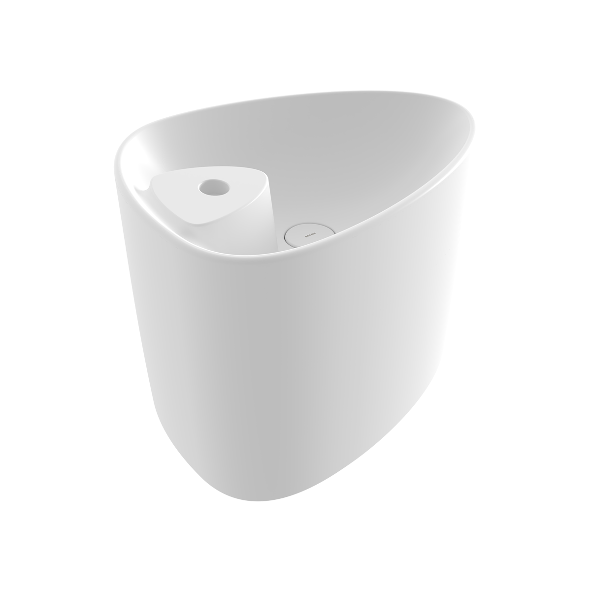 Bocchi Etna Tezgâh Üstü Monoblok Lavabo 58 cm Batarya Banklı Mat Beyaz