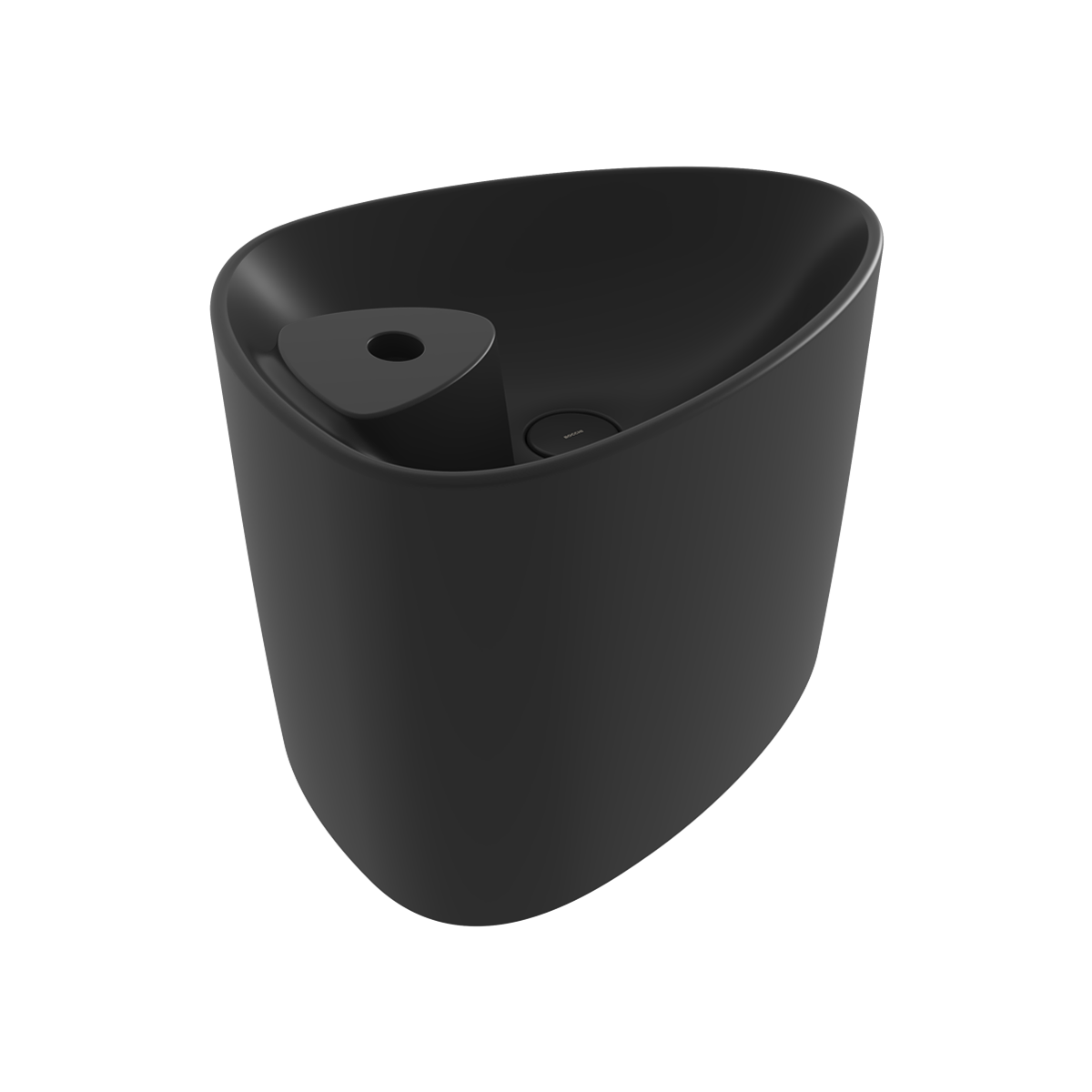 Bocchi Etna Tezgâh Üstü Monoblok Lavabo 58 cm Batarya Banklı Mat Siyah