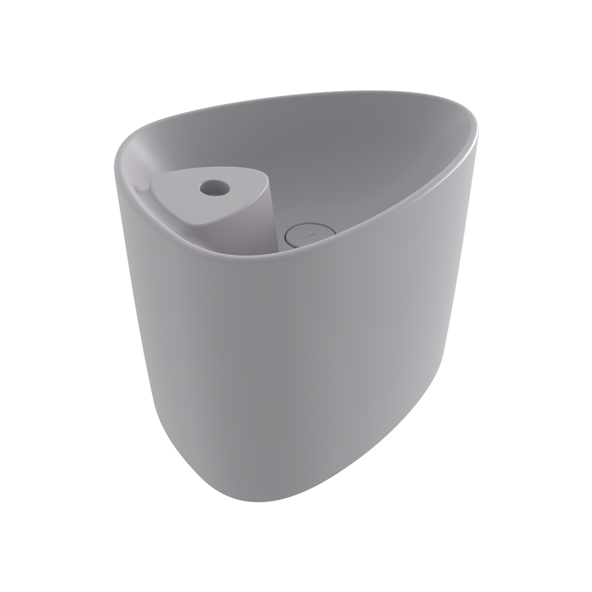 Bocchi Etna Tezgâh Üstü Monoblok Lavabo 58 cm Batarya Banklı Mat Gri