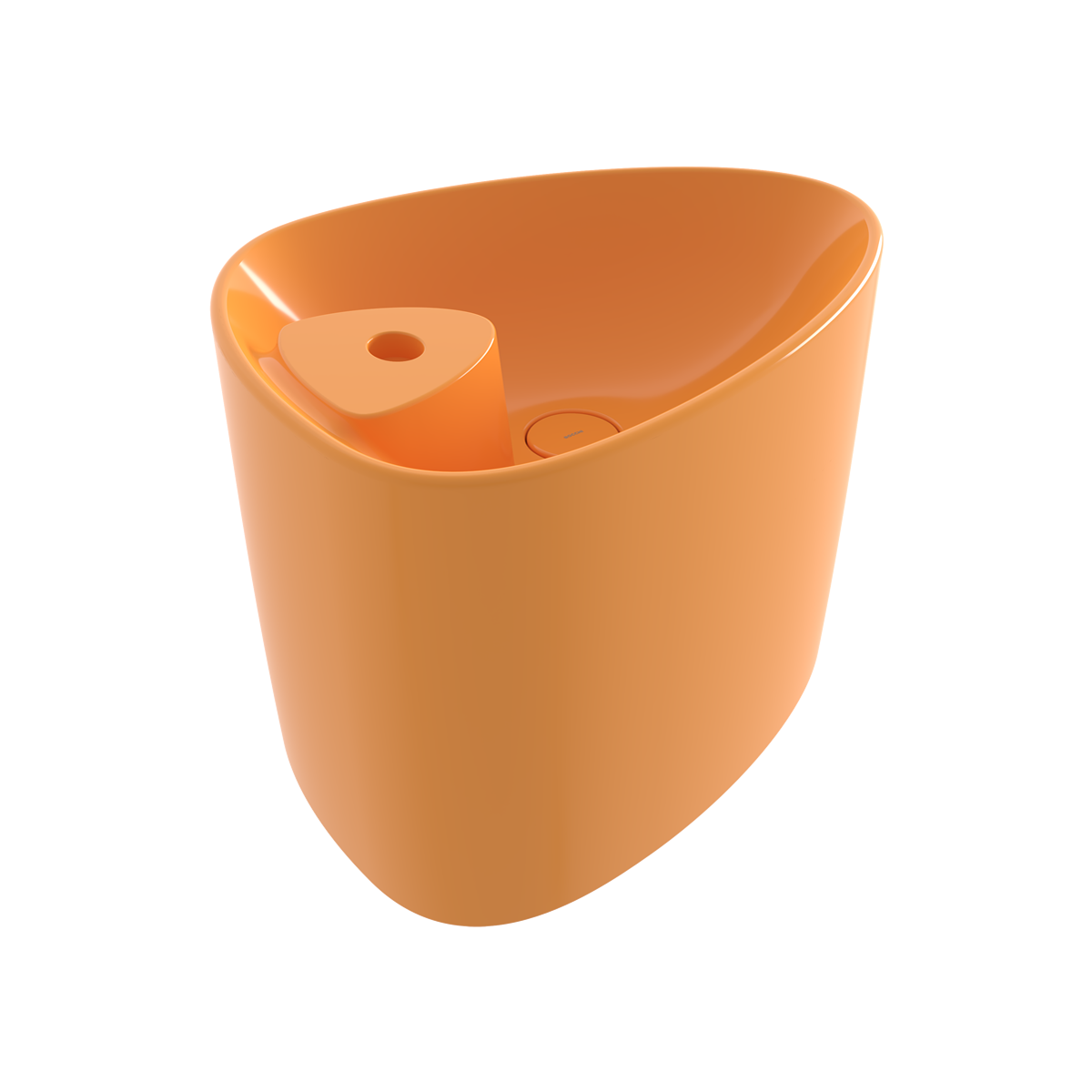 Bocchi Etna Tezgâh Üstü Monoblok Lavabo 58 cm Batarya Banklı Parlak Mandalina Sarısı
