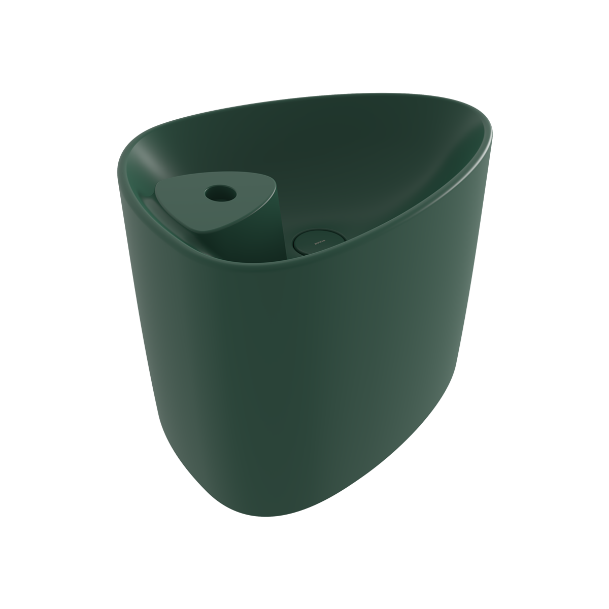 Bocchi Etna Tezgâh Üstü Monoblok Lavabo 58 cm Batarya Banklı Mat Yeşil